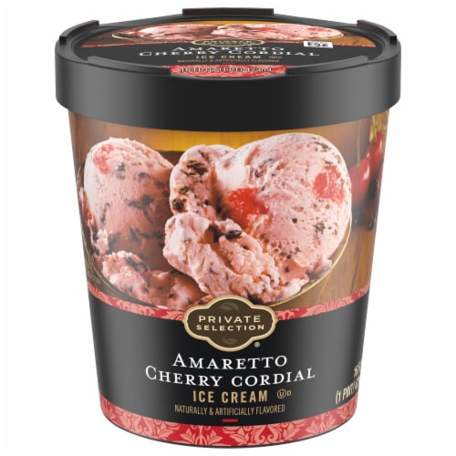 Private Selection® Amaretto Cherry Cordial Ice Cream Pint Perspective: front