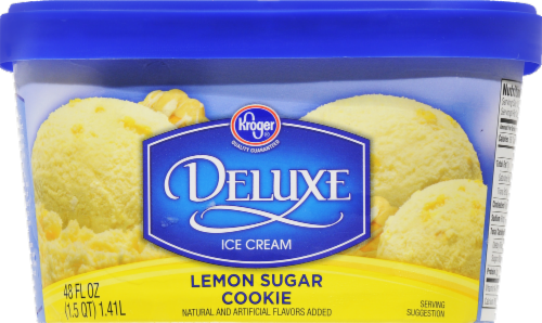 Kroger® Deluxe Lemon Sugar Cookie Ice Cream Perspective: front