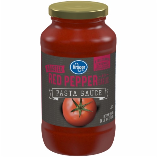 Kroger®  Roasted Red Pepper with Garlic Pasta Sauce Jar Perspective: front
