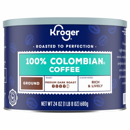Kroger® 100% Colombian Medium Dark Roast Ground Coffee Perspective: front