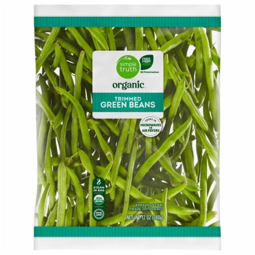 Simple Truth Organic® Fresh Trimmed Green Beans Bag Perspective: front