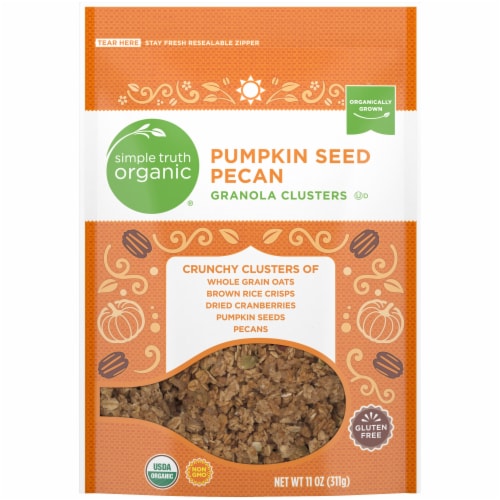 Simple Truth Organic® Pumpkin Seed Pecan Granola Cereal Clusters Perspective: front