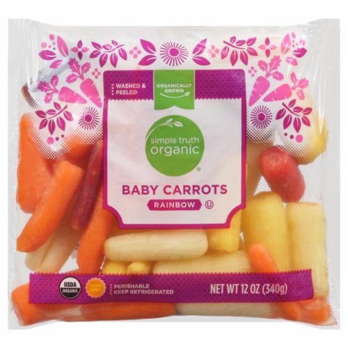 Simple Truth Organic® Peeled Rainbow Baby Carrots Bag Perspective: front