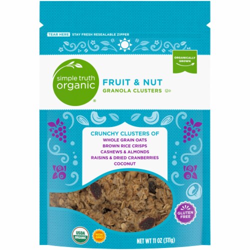 Simple Truth Organic® Fruit & Nut Granola Cereal Clusters Perspective: front