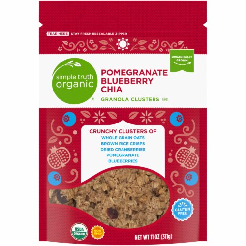 Simple Truth Organic® Pomegranate Blueberry Chia Granola Clusters Perspective: front