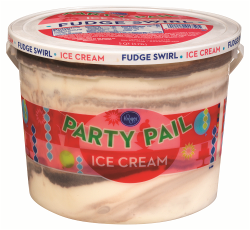 Kroger® Fudge Swirl Ice Cream Party Pail Perspective: front