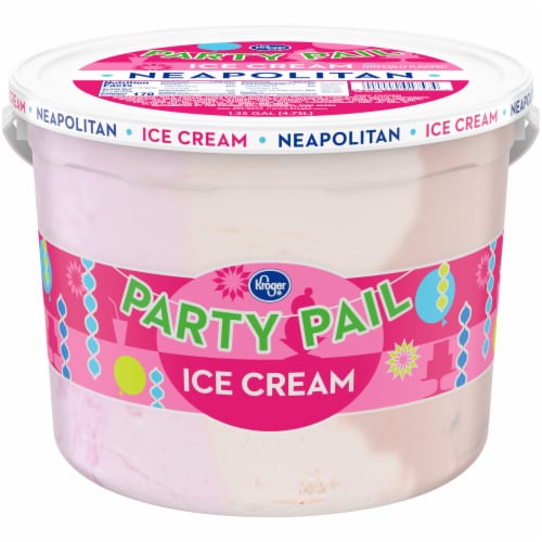 Kroger® Neapolitan Ice Cream Party Pail Perspective: front