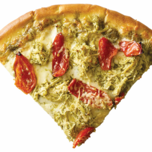 Chicken Pesto Pizza Slice Perspective: front