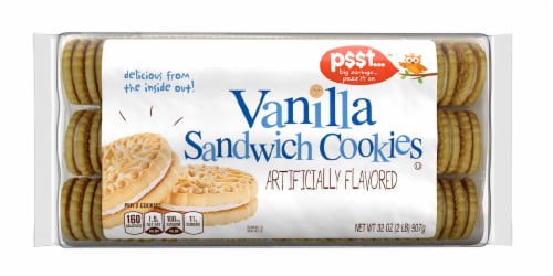 p$$t... Vanilla Sandwich Cookies Perspective: front