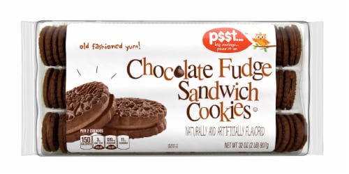 p$$t... Chocolate Fudge Sandwich Cookies Perspective: front