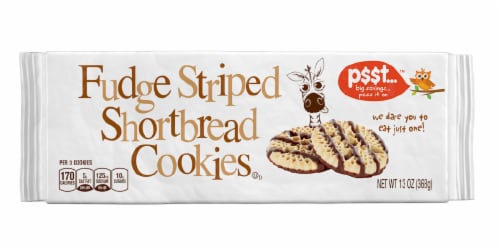 p$$t... Fudge Striped Shortbread Cookies Perspective: front