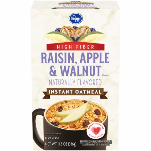Kroger® Raisin Apple & Walnut Instant Oatmeal Perspective: front