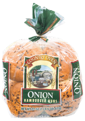 Country Oven Onion Hamburger Buns Perspective: front