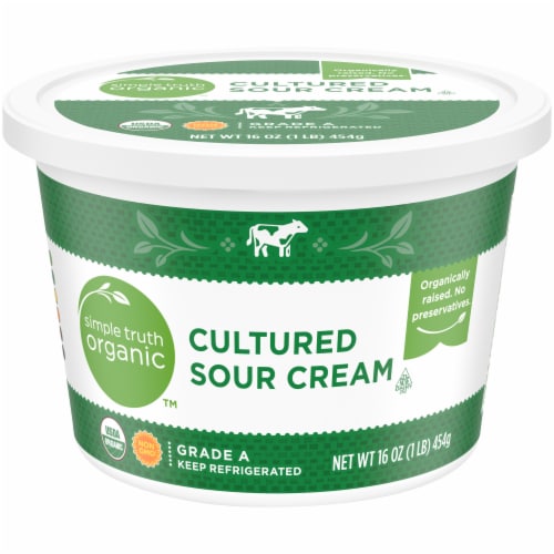 Simple Truth Organic™ Cultured Grade A Sour Cream Perspective: front