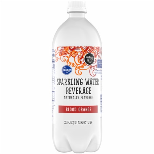 Kroger® Blood Orange Flavored Sparkling Bottled Water Perspective: front