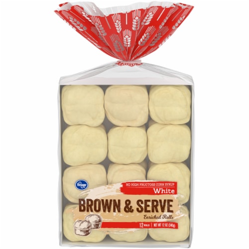 Kroger® White Brown & Serve Enriched Rolls Perspective: front