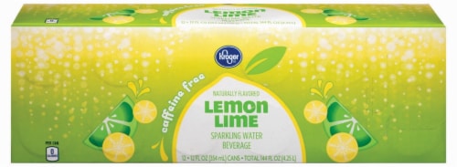 Kroger®  Lemon Lime Sparkling Water Perspective: front