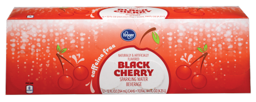 Kroger®  Black Cherry Sparkling Water Perspective: front