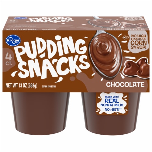 Kroger® Chocolate Pudding Snacks Perspective: front