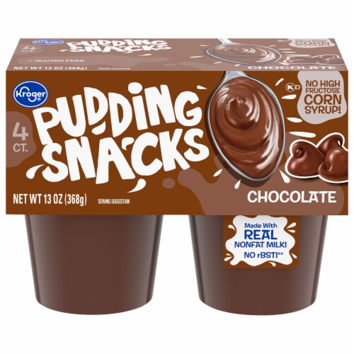 Kroger® Chocolate Pudding Snacks Perspective: front