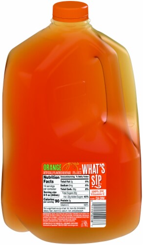 What's Sip? Orange Flavored Drink Perspective: front