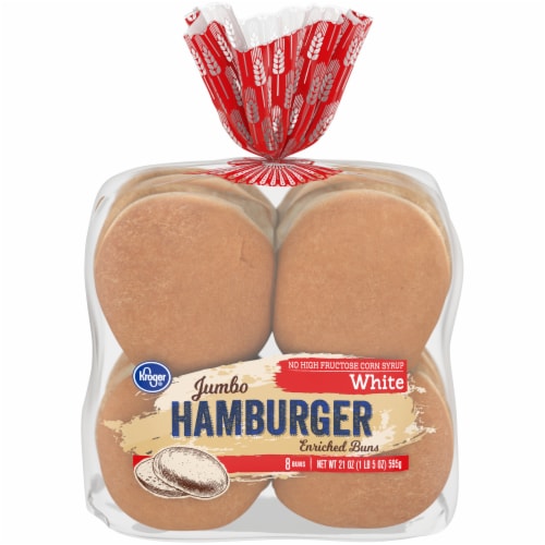 Kroger® White Jumbo Hamburger Buns Perspective: front