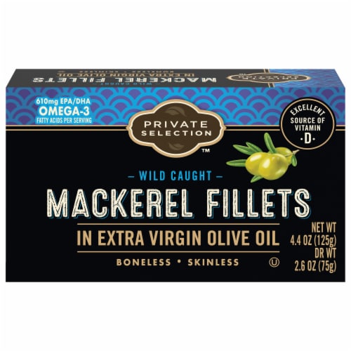 Private Selection™ Wild Caught Mackerel Fillets in Extra Virgin Olive Oil Perspective: front