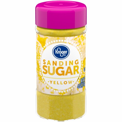 Kroger® Yellow Sanding Sugar Bottle Perspective: front