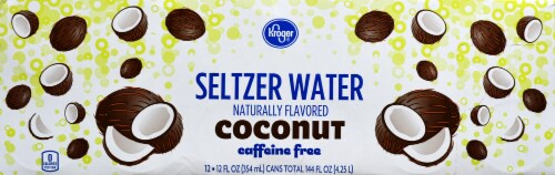 Kroger®  Coconut Flavored Seltzer Water Cans Perspective: front