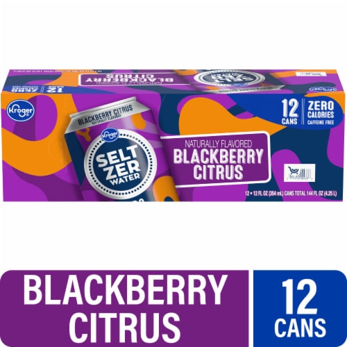 Kroger® Blackberry Citrus Seltzer Water Perspective: front