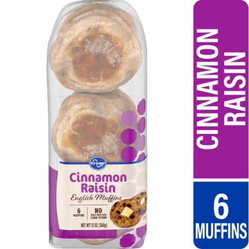 Kroger® Cinnamon Raisin English Muffins Perspective: front