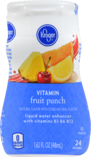 Kroger® Fruit Punch Vitamin Liquid Water Enhancer Perspective: front