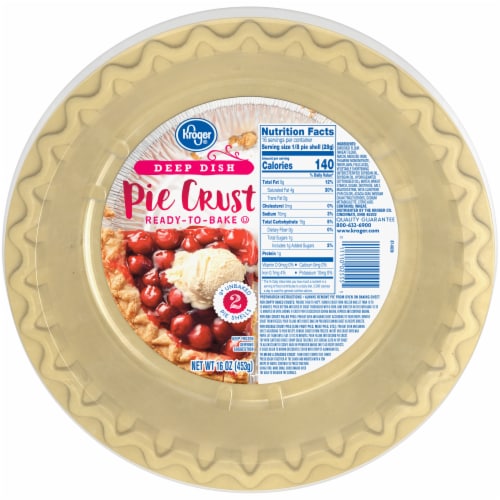 Kroger® Ready-To-Bake Deep Dish Pie Crust Perspective: front