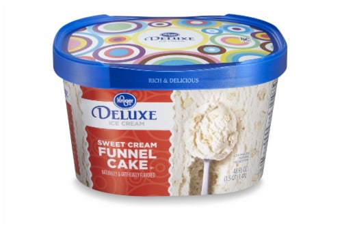 Kroger® Deluxe Sweet Cream Funnel Cake Ice Cream Perspective: front