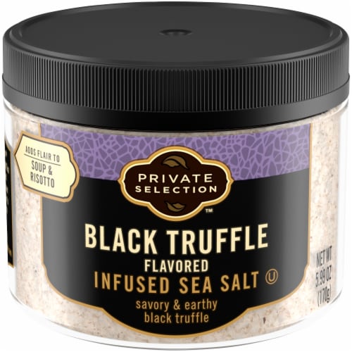Private Selection™ Black Truffle Flavored Infused Sea Salt Perspective: front