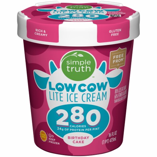 Simple Truth™ Low Cow Birthday Cake Lite Ice Cream Perspective: front