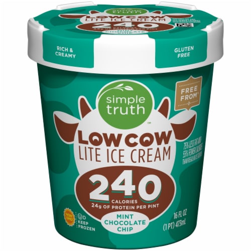 Simple Truth™ Low Cow Lite Mint Chocolate Chip Ice Cream Perspective: front
