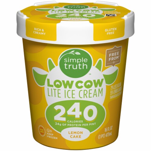 Simple Truth™ Low Cow Lite Lemon Cake Ice Cream Perspective: front