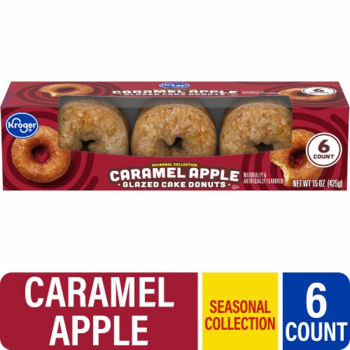 Kroger® Caramel Apple Glazed Cake Donuts Perspective: front