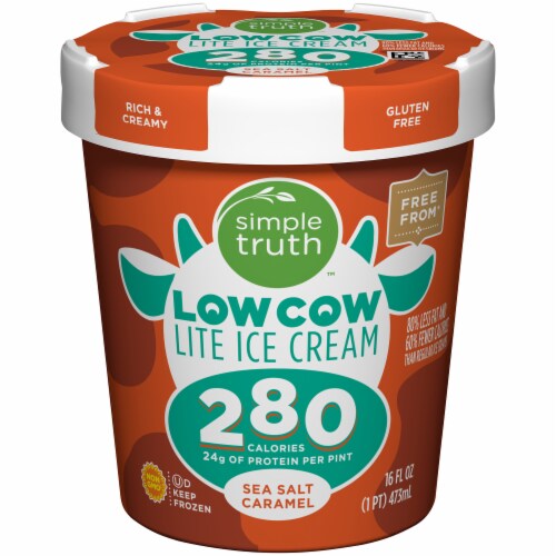 Simple Truth™ Low Cow Lite Sea Salt Caramel Ice Cream Perspective: front