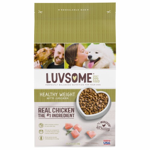 Luvsome® Healthy Weight with Chicken Adult Dry Dog Food Perspective: front