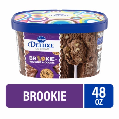 Kroger® Deluxe Brookie Ice Cream Tub Perspective: front
