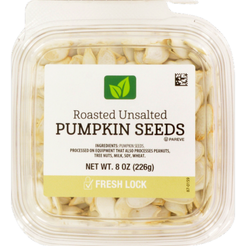 Roasted Unsalted Pumpkin Seeds Perspective: front