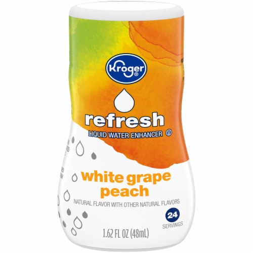 Kroger® Peach & White Grape Liquid Water Enhancer Perspective: front