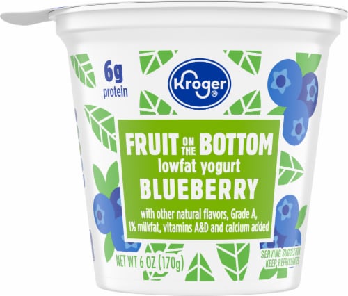 Kroger® Blueberry Fruit on the Bottom Lowfat Yogurt Perspective: front