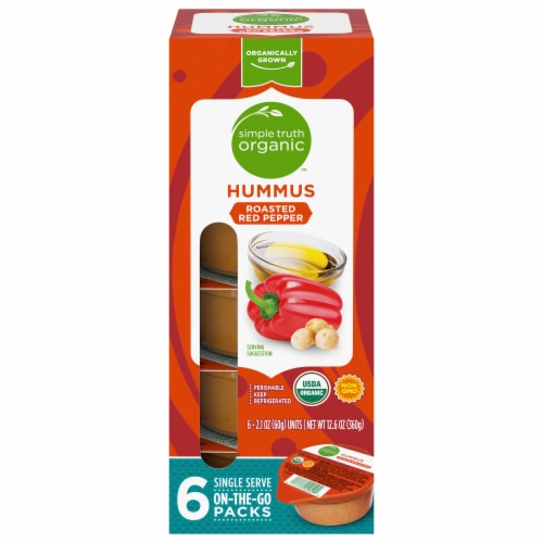 Simple Truth Organic™ Roasted Red Pepper Hummus Perspective: front