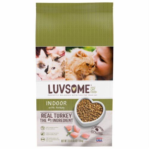 Luvsome® Indoor Turkey Adult Dry Cat Food Perspective: front