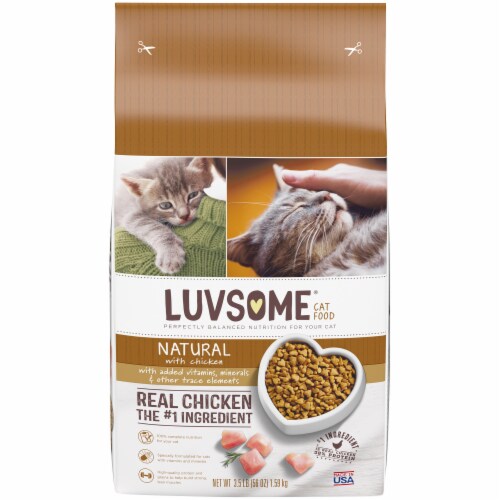 Luvsome® Natural Chicken Dry Cat Food Perspective: front