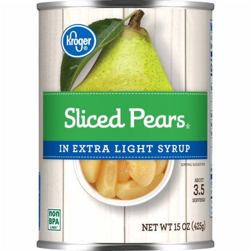 Kroger® Canned Pear Slices in Extra Light Syrup Perspective: front