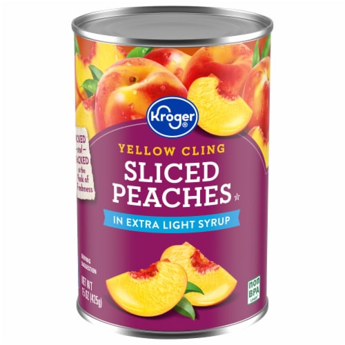 Kroger® Yellow Cling Sliced Peaches in Extra Light Syrup Perspective: front